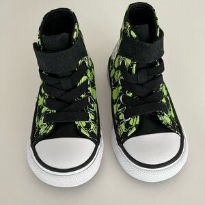 CONVERSE Little Kids Size 5 Chuck Taylor Glow In The Dark Bugs Hi-Top Sneakers